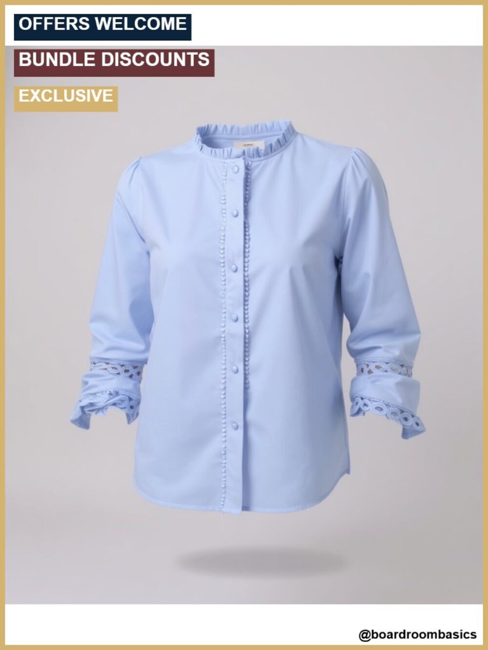 Eyelet Boho Long Sleeve Button Up Blouse Loose Fit Cotton Shirt